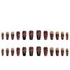 Leopard Print Versatile Cool Style Nails - 24-Piece Autumn/Winter Whitening European/American Collection