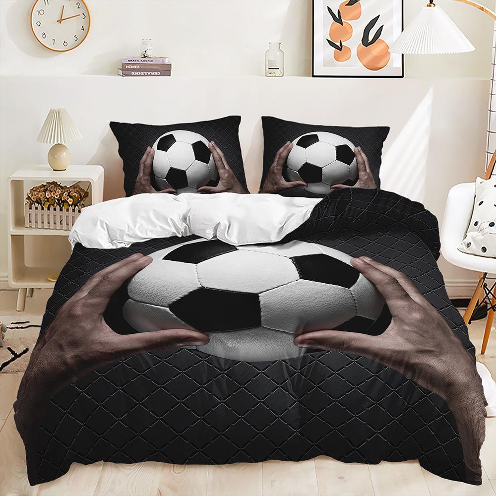 Bed Three-Piece Sports Baseball Boxing Quilt Cover 3D Digital Printing Kit