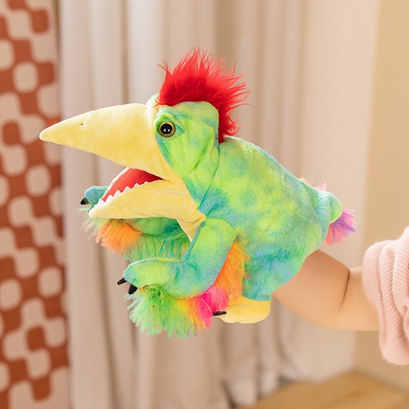 Interactive 11-Style Dinosaur Hand Puppet Soft Plush Role-Play Toys For Kids Educational Storytelling Gloves Birthday Gifts