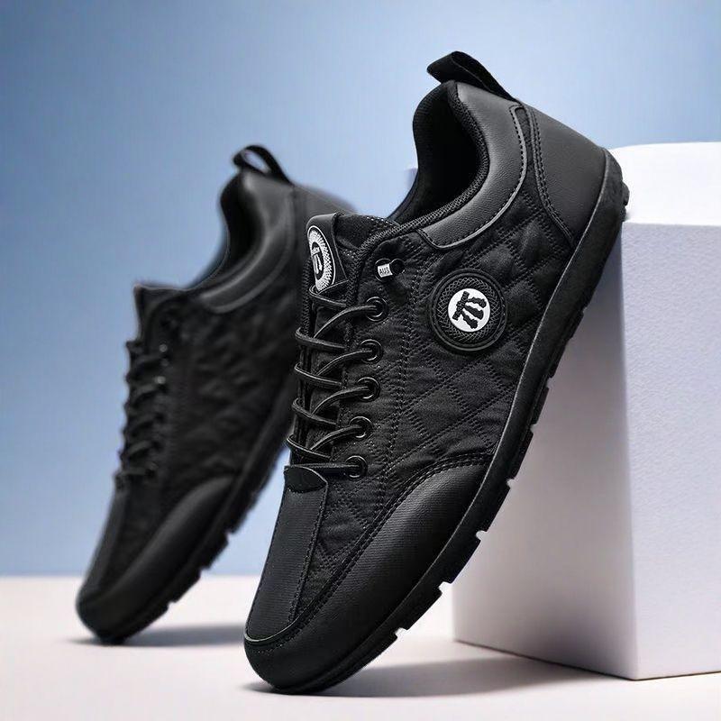 Soft sole wear-resistant men's shoes new Paul trend leather surface white shoes air cushion running shoes lace-up sports shoes men