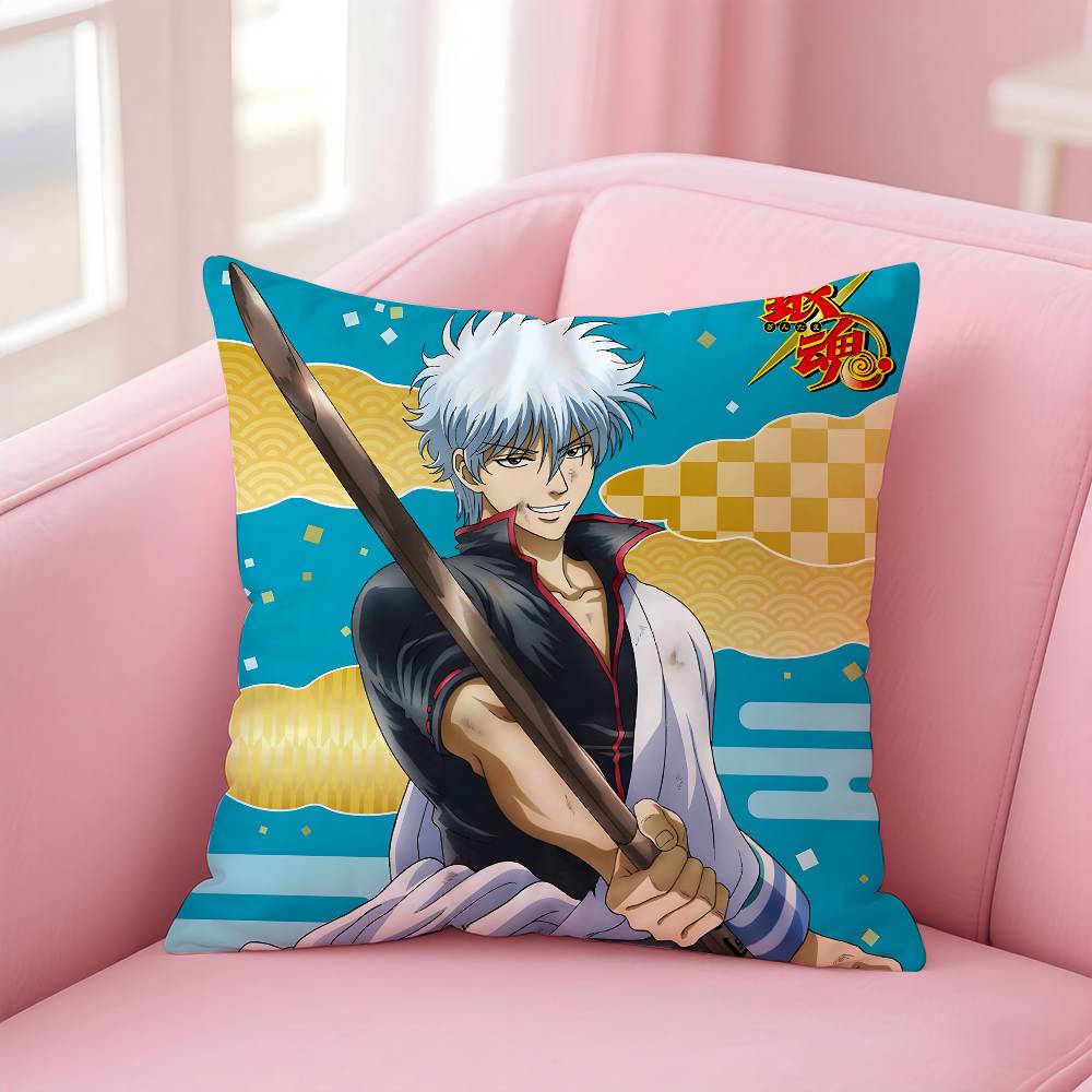 Anime G-GINTAMA Pillow Case pattern printing pillowcase living room sofa cushion cover bedroom room decor