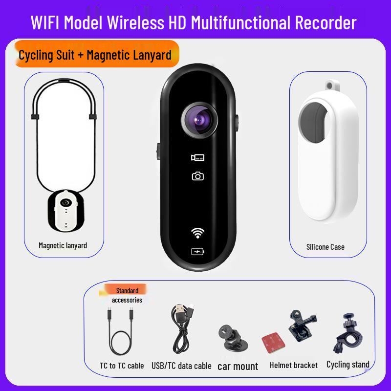 Thumb Action Camera for Cycling & Mountaineering - HD 1080p Ultra-Wide Angle 