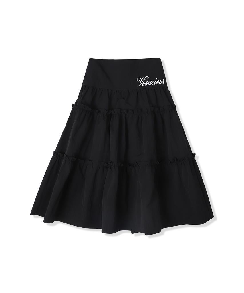 VIVACIOUS Claudia Taslan Kang Kang Skirt Black