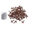 70Pcs Unique Wooden Crossed Pendant with Beaded Chain Handmade Keychain Bag Charm for Wedding Celebration Birthday Gifts