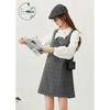 ZIHAN Women's Shirt Vest & A-Line Skirt Two-Piece Set