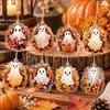 8 Stück Kürbis Halloween Geist Anhänger Ahornblatt Geist Hängende Ornamente Thanksgiving