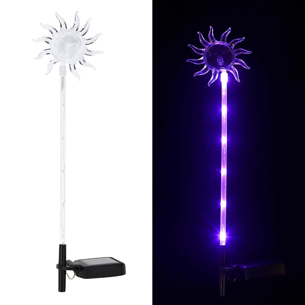 Solar Powered 6LED Light Outdoor Indoor Colorful Lamp for Garden Yard Lawn DecorationSun