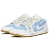 Jordan Air Jordan 1 Slip Resistant Abrasion Resistant Low top Vintage Basketball Shoes Women's Blue White HQ2004-400(Team1676-)