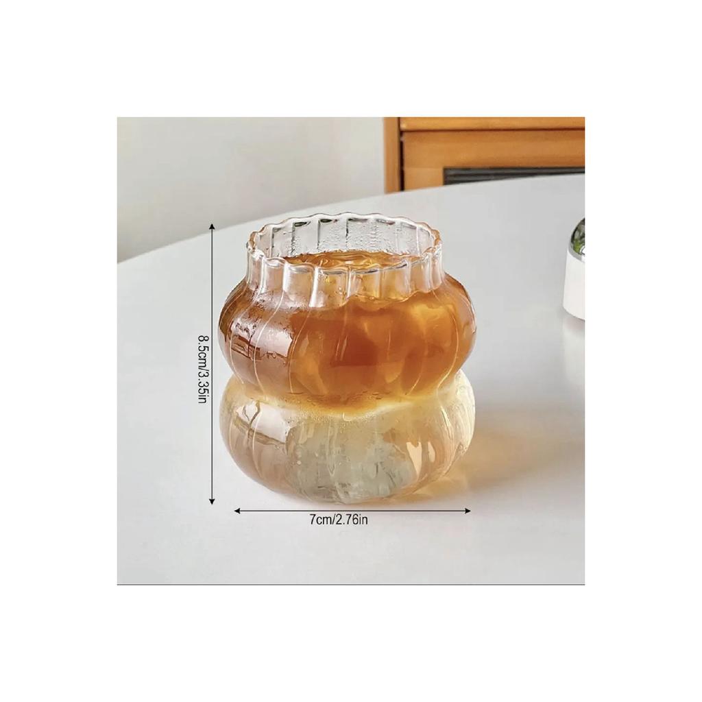 1 Piece Midi Scandinavian Style Heat Resistant Borosilicate Twist Style Glass | Coffee And Presentation Glass