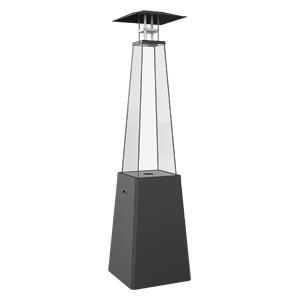 Outdoor Gas Heater Umbrella BS Steel Black 12 kW Set