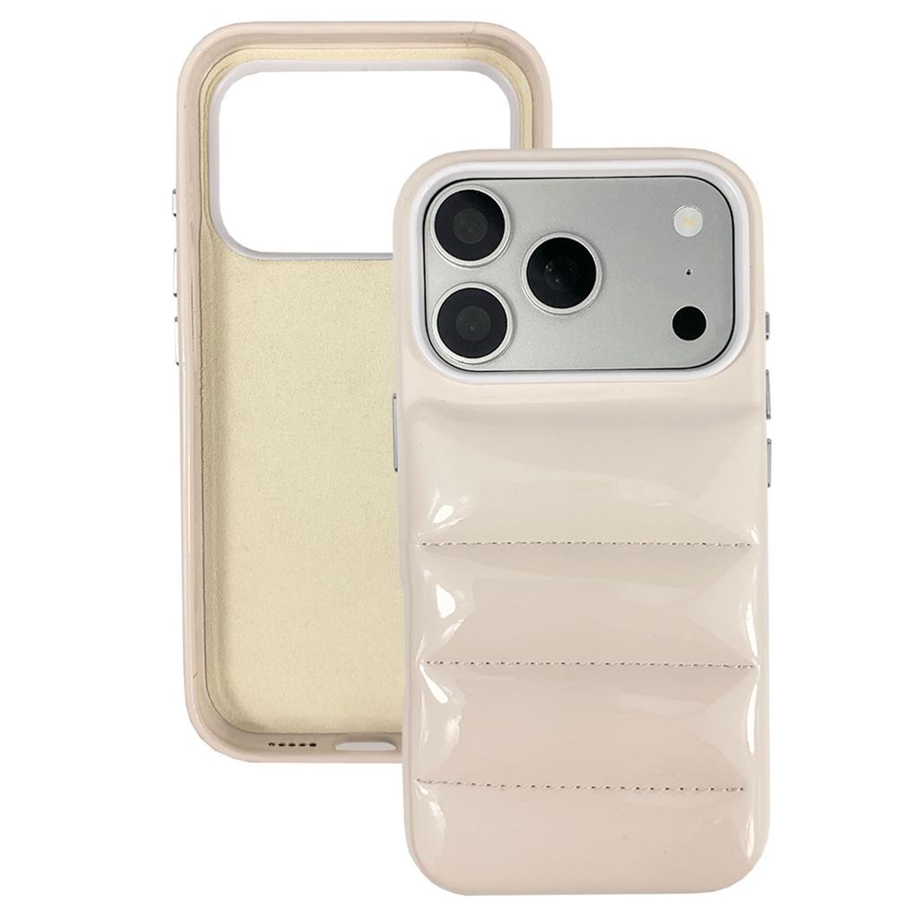 Applicable To IPhone17 Korean Version of Aurora Down Jacket Mobile Phone Case, Bright Laser Apple Mobile Phone Case.