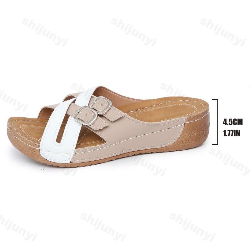 Fashion Women Wedges Slippers Female Peep Toe Slippers 2025 Summer New Fashion Luxury Outdoor Beach Platform Slippers Sandalias De Mujer
