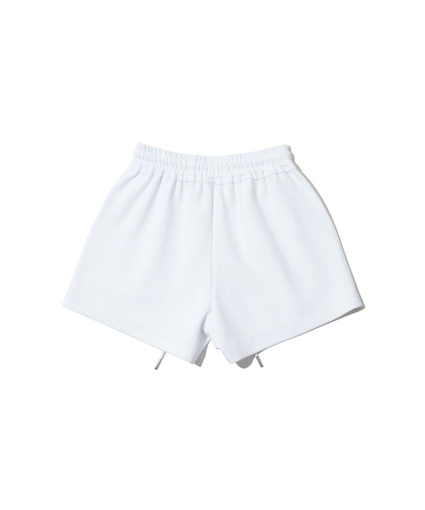 Grass Plan Banding Sweat Short_White