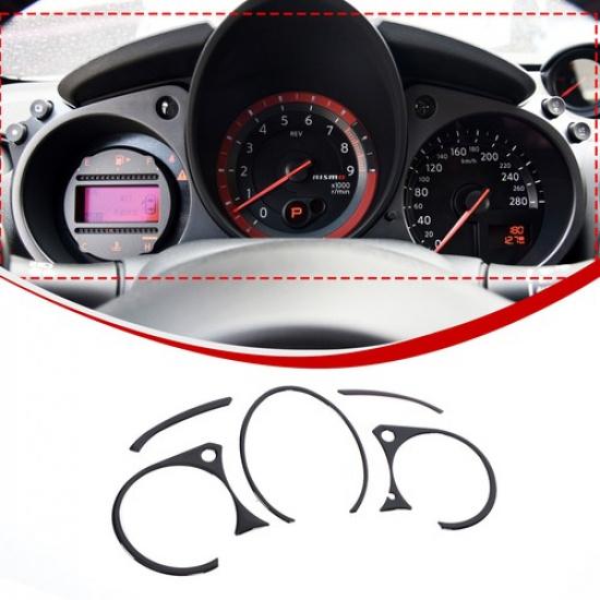 Glossy Black trument Panel Cover Trim Sticker For Nissan 370Z Z34 2009-20