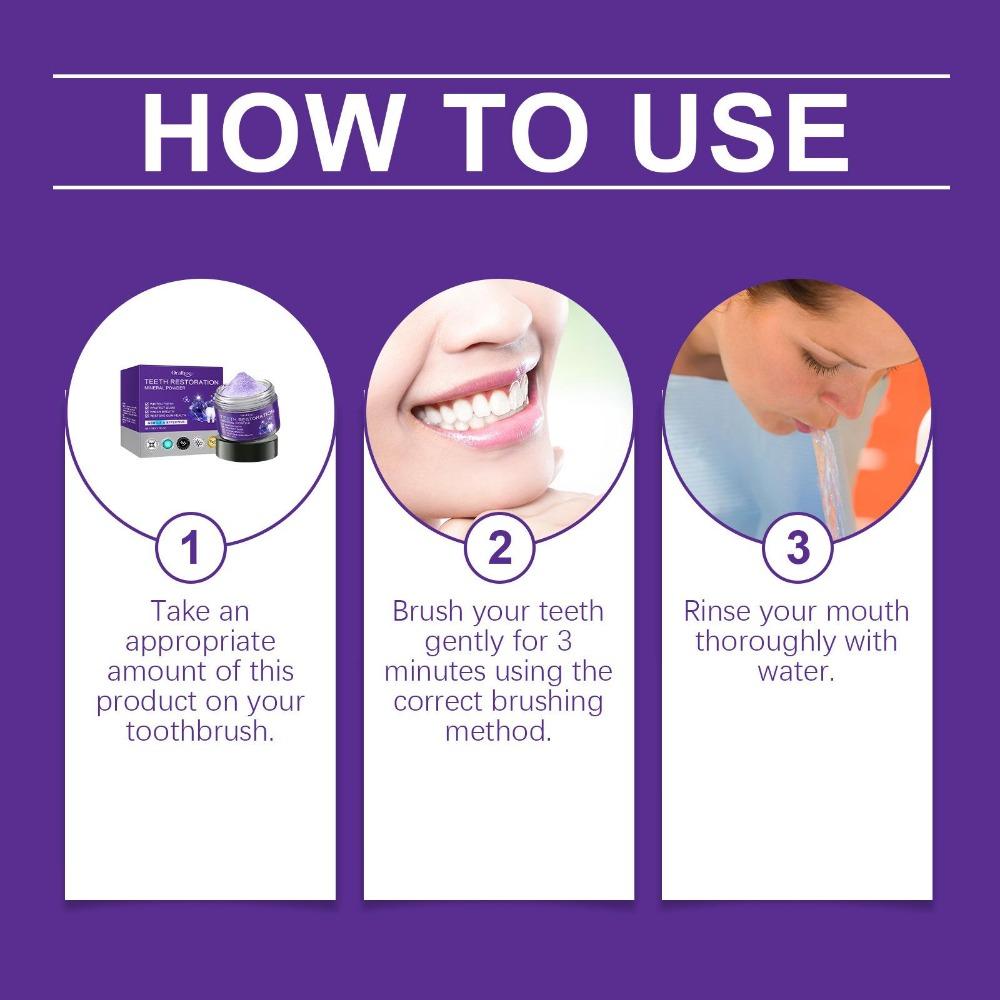 Long-lasting Freshness and Whitening with Gentle Purple Teeth Powder