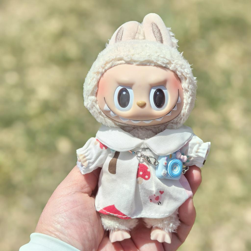 17CM Pendant Doll Baby Clothes First, Second and Third Generation Blind Box Dress Set Accessories