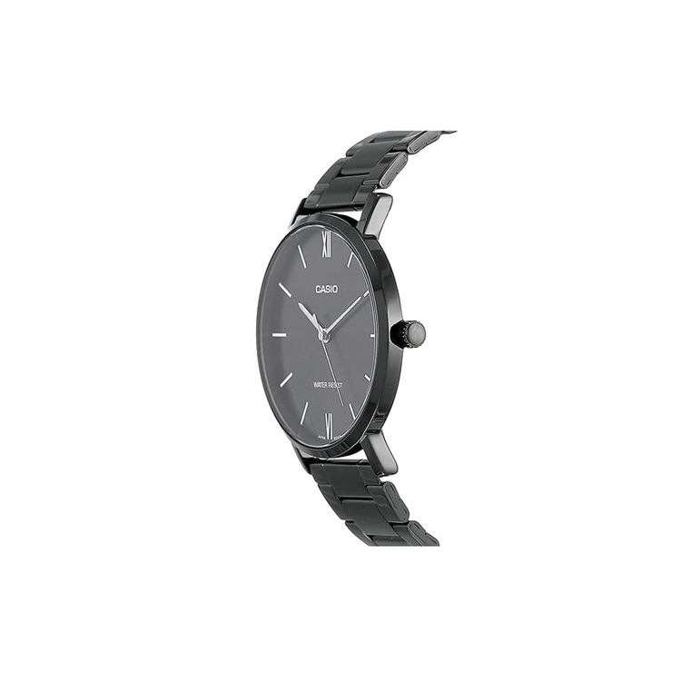 Casio Standard Series Classic Minimalist Quartz Movement Stainless Steel Strap Watch Men Watches Black MTP-VT01B-1B