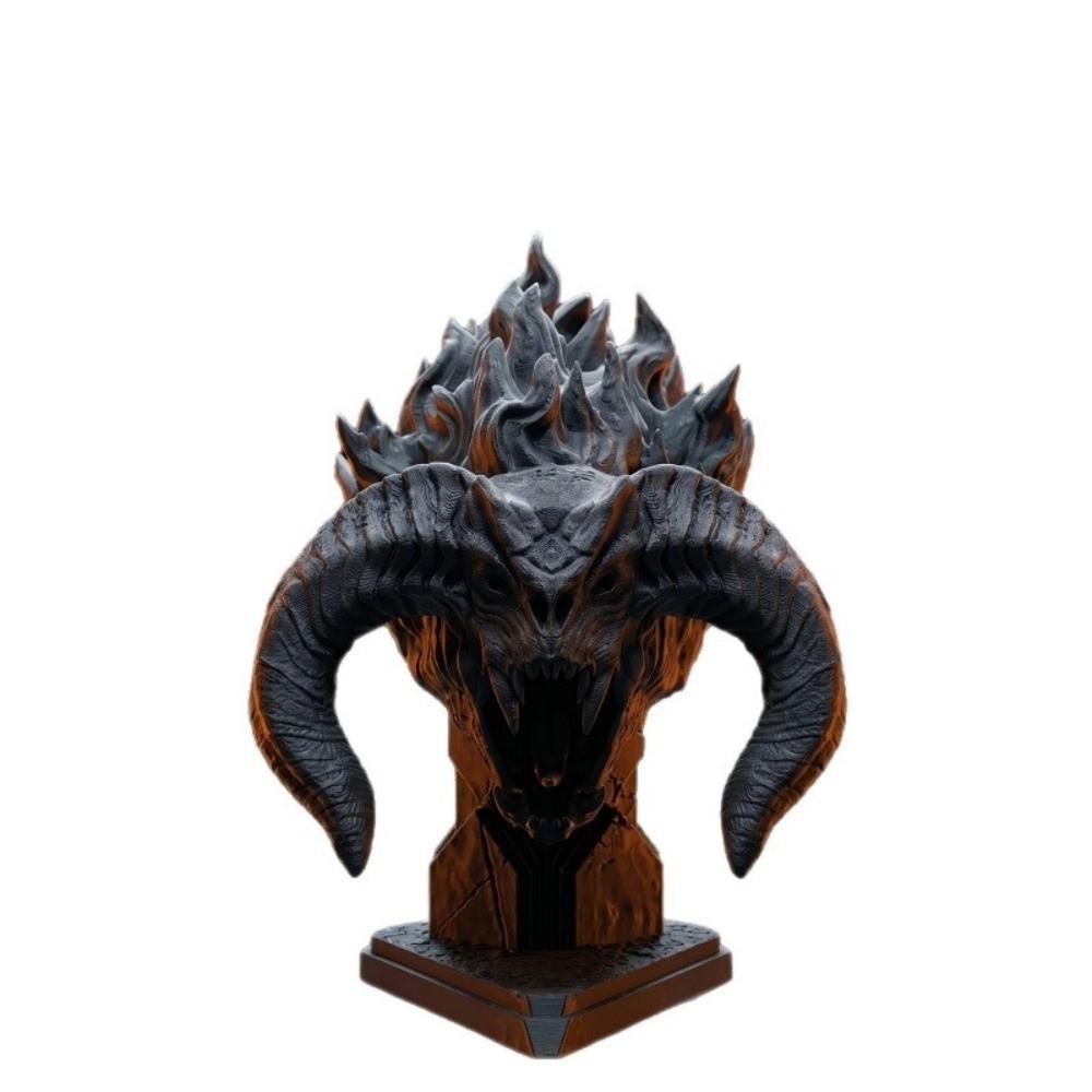 Gothic Wolf Statue Sheep Desktop Ornaments Collectible Gift Animal Figurine Home