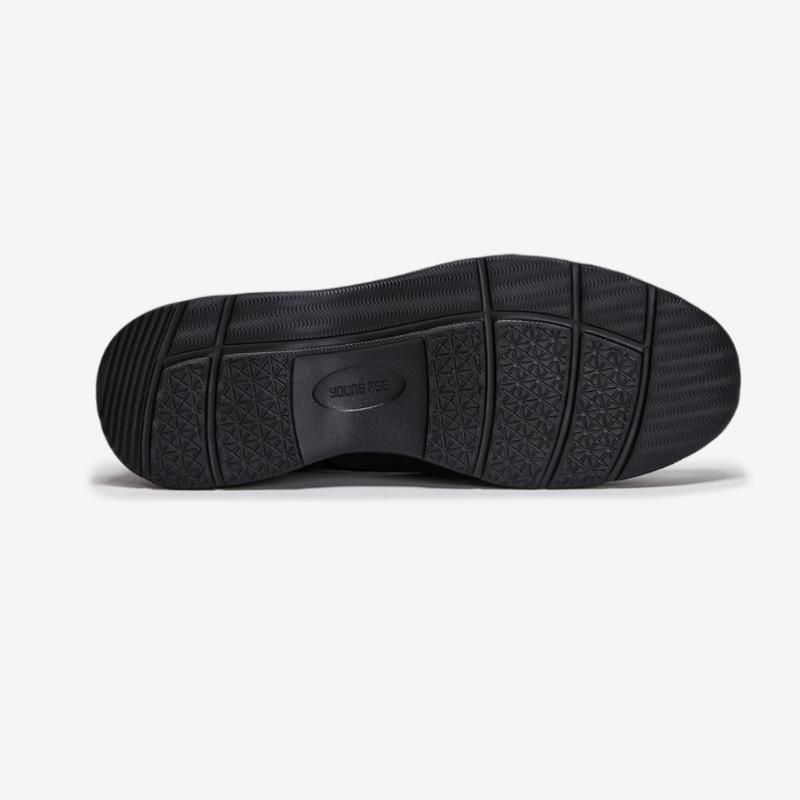 YoUng Age Male Semi Comfort U Tip Derby Shoes Black
