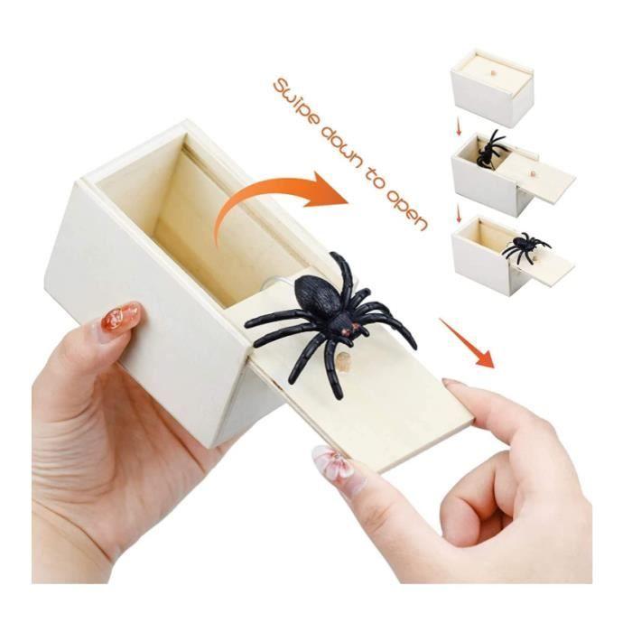 Spider Surprise Box, Spider Joke Box, Fun Reusable Spider Box for Pranks Scary Fake.