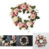 High-quality Artificial Peony Rose Hanging Door Flower Wreath For Events