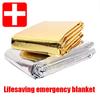 Emergency Blanket Outdoor Survive First Aid Rescue Kit Windproof Waterproof Foil Thermal Blanket for Camping Hiking