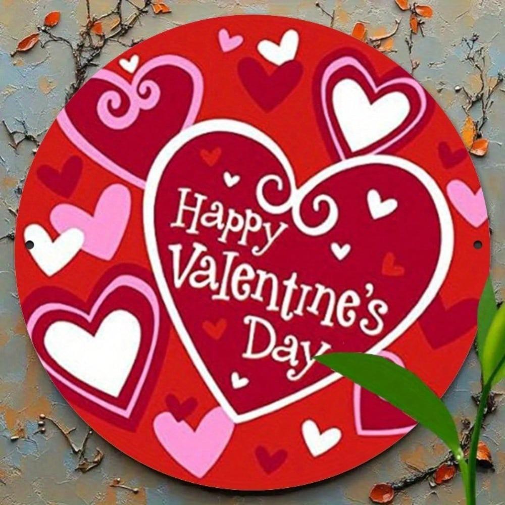 Vintage Metal Valentine Sign Romantic Couple Gift Home Decor Farmhouse Wall Art Rustic Decoration
