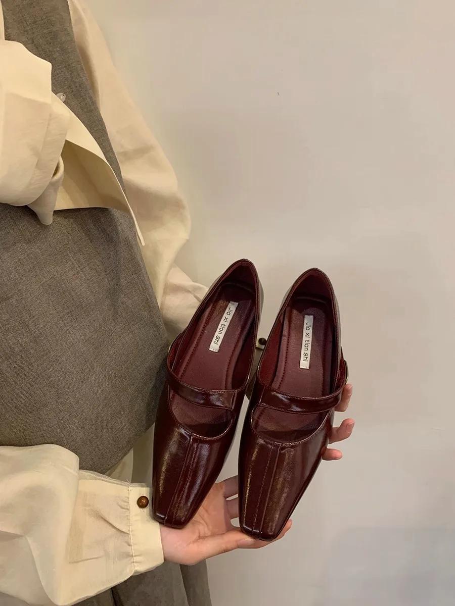 

Новинка, туфли на плоской подошве с раздельным носком, женские, качественные кожаные туфли Мэри Джейн в японском стиле, туфли-лодочки, туфли-лодочки, женские туфли-ниндзя Tabi 38