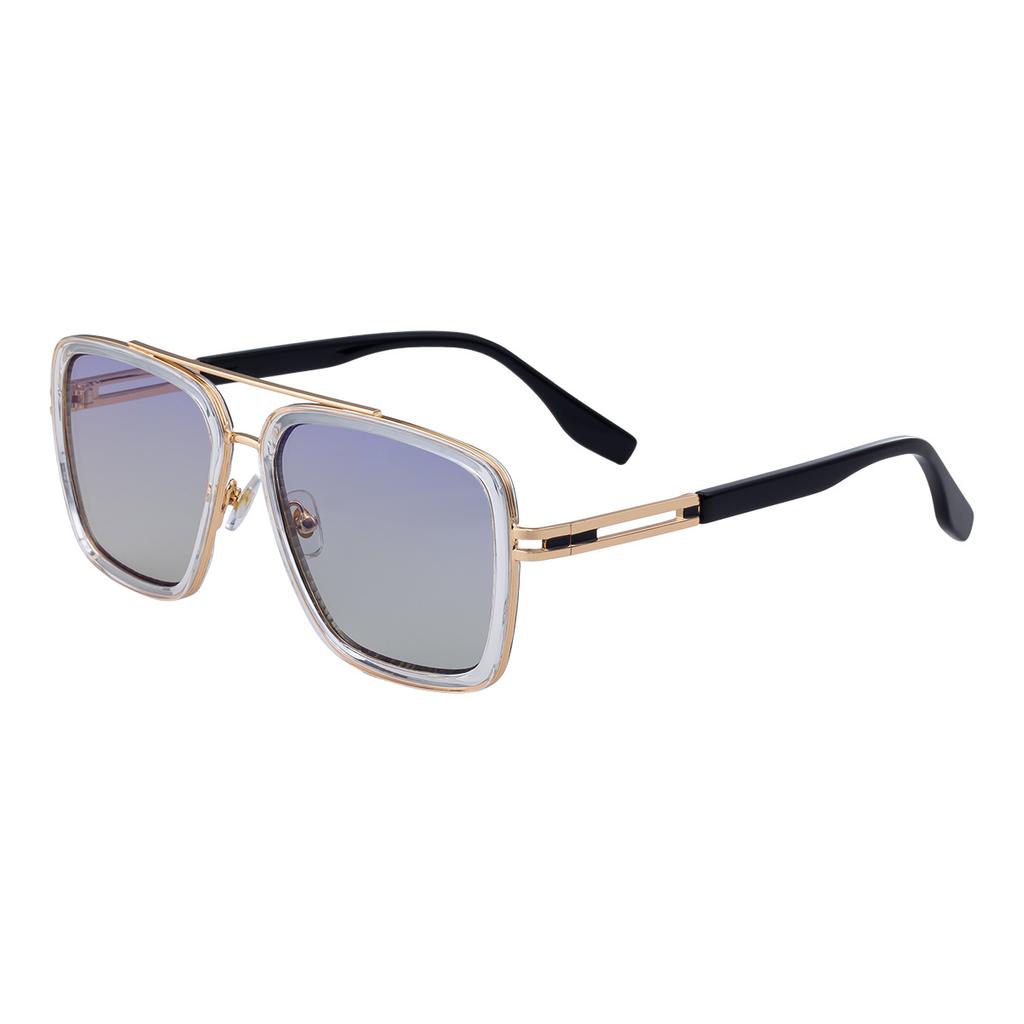 JYL TS Men's Retro Double-Bridge - Square Unique Sun Shades CY-98377
