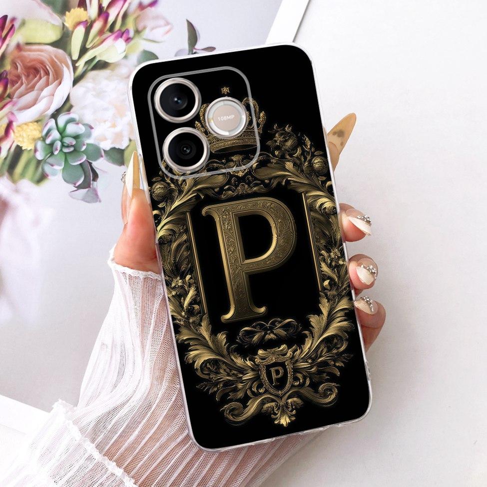 Transparente Hülle für Honor 500 Smart Cover Luxus A-Z Buchstaben Mode Cool Krone Weiche Hülle für Honor 500Smart