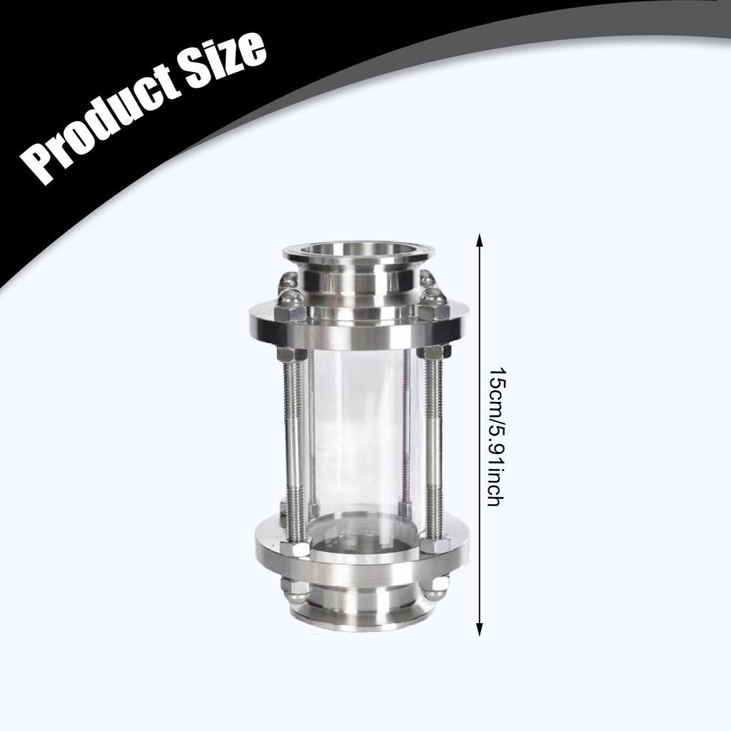 Straight Sight Glass Easy To Install Multifunctional Glass Tube Tri Clamp End Sanitary Fitting Flow Indicator for Food Beverages