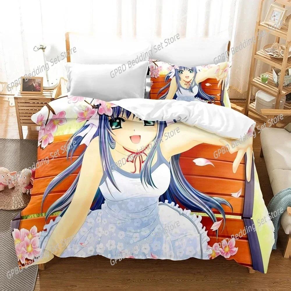 Luxury New 3D Print Kawaii Girls Yae Sakura (Shuffle!) Bedding Set Cartoon Anime Adult Kid Bedroom Duvetcover Sets