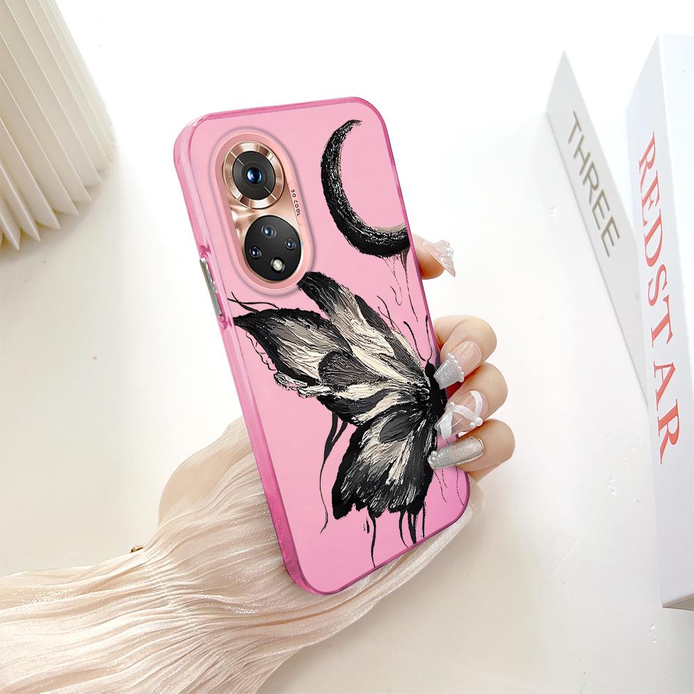 Painted Pattern Colorful Sliver Double Sided Hard Shell Shockproof Anti-fall Phone Casing for Huawei Honor Infinix Tecno iPhone