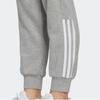 Adidas Solid Color Elastic Cuff Joggers With Brand Logo And Classic Three Stripes Women Bottoms Grey HM7063