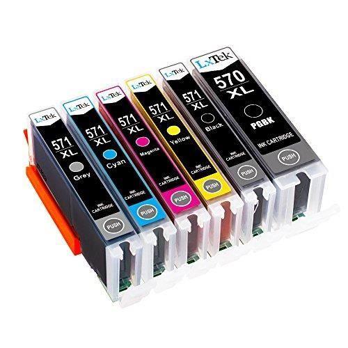 Lxtek compatible remplacer canon pgi-570xl cli-571xl cartouches d'encre pour canon pixma mg5750 ts5050 mg5751 mg5752 mg5753 mg6850 m