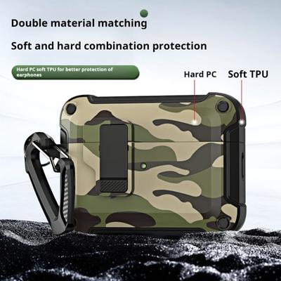 Custodia Cover per AirPods Pro 2 per Airpods 3 Protezione a Doppio Materiale Blocco a Scatto Ricarica Wireless Antiurto Custodia per Auricolari