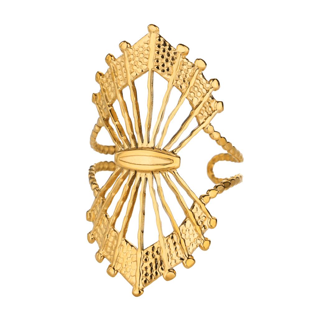 Geometric Bowknot Rings For Women Stainless Steel Gold Color Adjustable Wedding Ring Aesthetic Fashion Waterproof Jewelry Gift