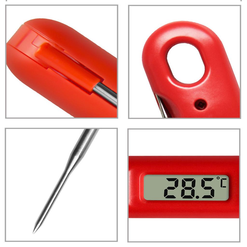 Digital Meat-, Instant Reading Speed Increased, 2-3 Seconds, Accuracy Of ± 0.8 ℃, Locking Function, 304 Stainless Steel
