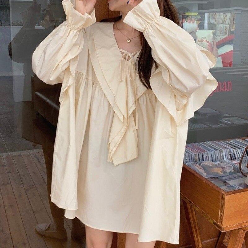 green emerald velvet dress Harajuku Korean Fashion Corduroy Mini Dress with Belt (Brown)  The Kawaii  Factory