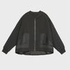 Early Spring Women's Dark Elastic Cotton A-Line Ruffle Jacket