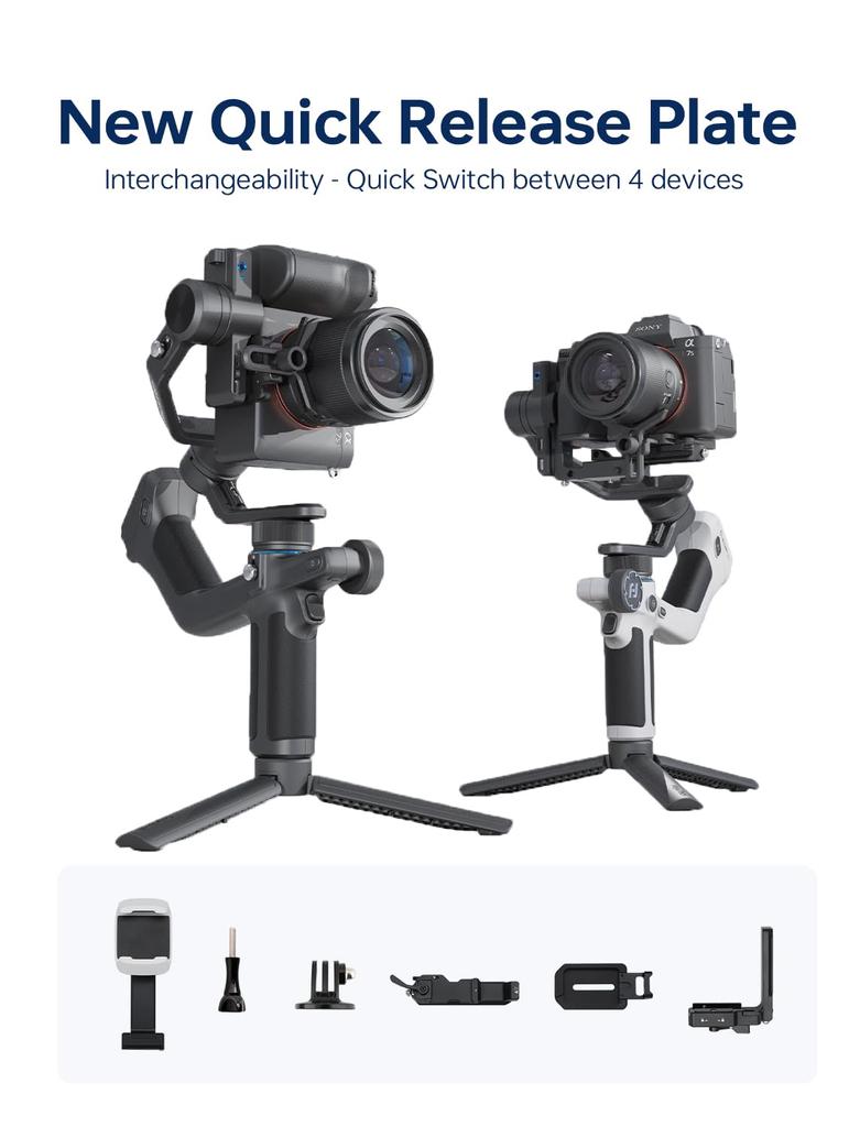 FeiyuTech SCORP Mini 2 Kit Camera Stabilizer Handheld Gimbal for Mirrorless DSLR Cameras A7III Canon R6 Nikon Z30 Fujifilm GoPro Smartphone AI Tracker