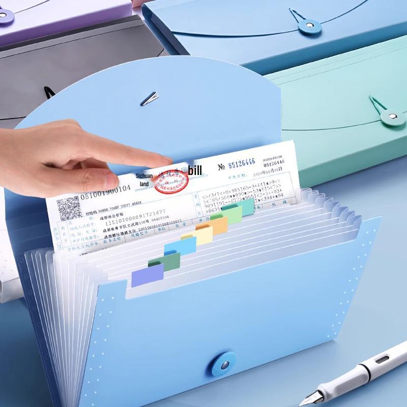Multi-layer Document Organizer Bag with Large Capacity for Invoices, Receipts, and Files