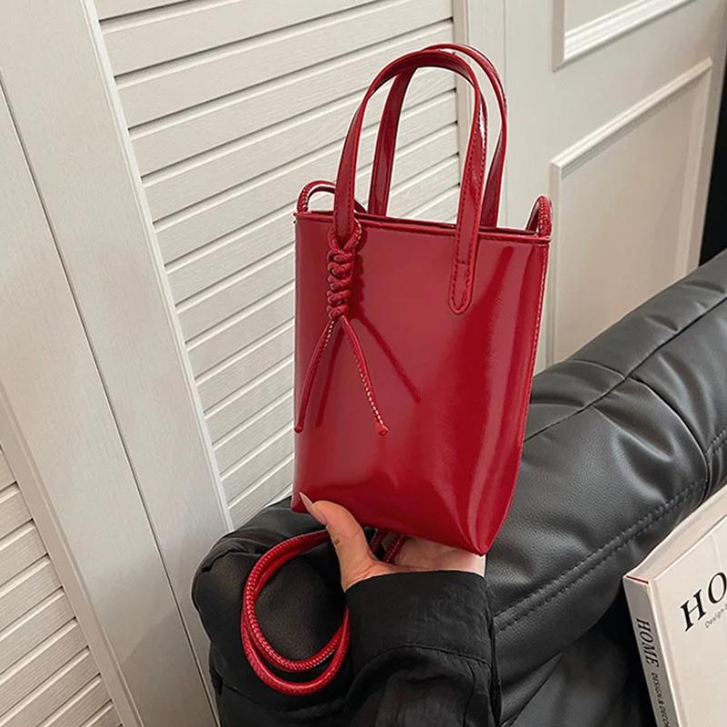 PU Leather Mini Crossbody Bag For Women New Korean Fashion Luxury Shoulder Bags Female Simple Retro Handbags And Purses