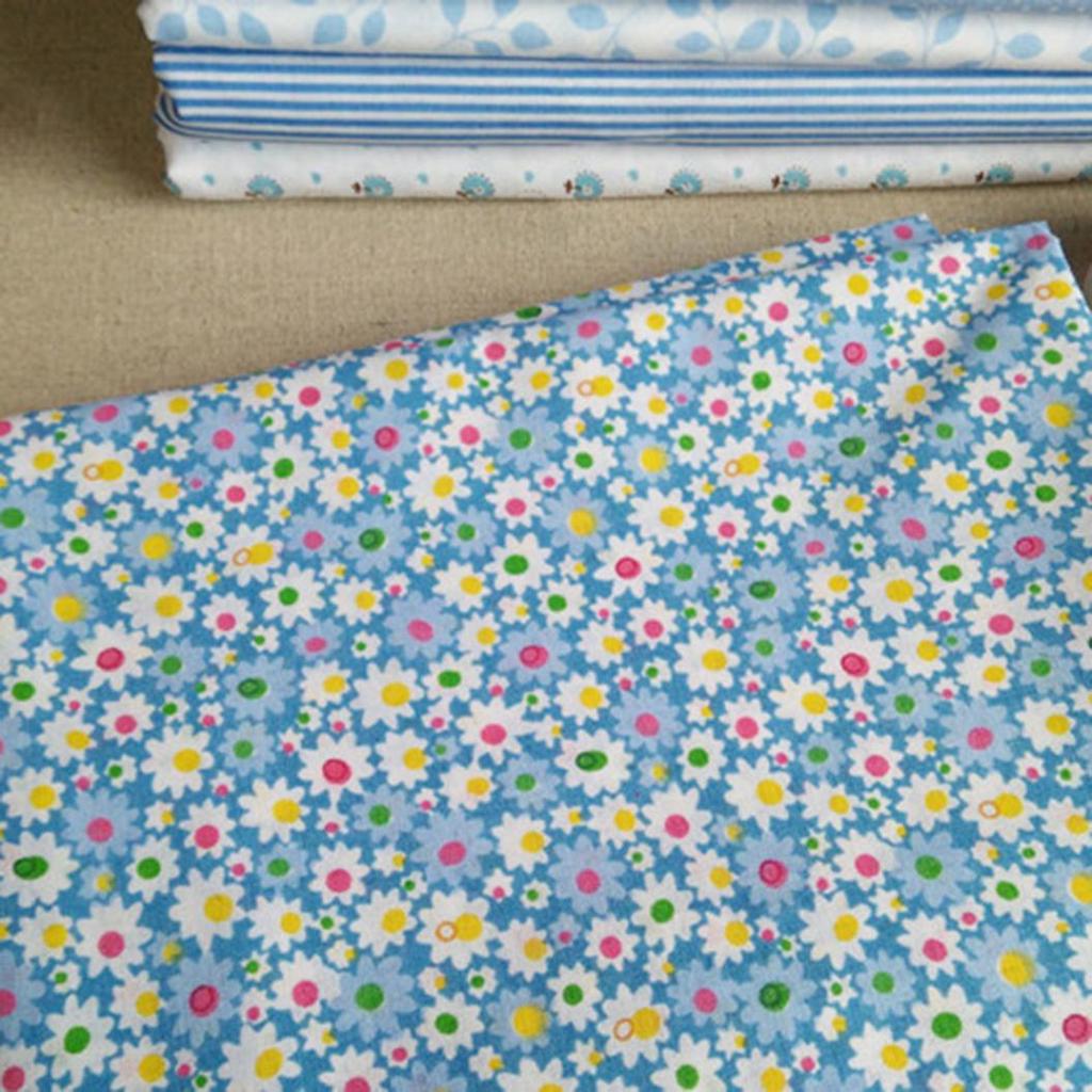 7Pcs/Set Fabric Floral Plaid Cotton Cloth DIY Craft Sewing Handmade Accessories