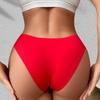 1PC Triangle Panties Breathable Underwear Mature-Fitting Hand Washable Exquisite Thin-strapped Design Daily Wear Black/Red