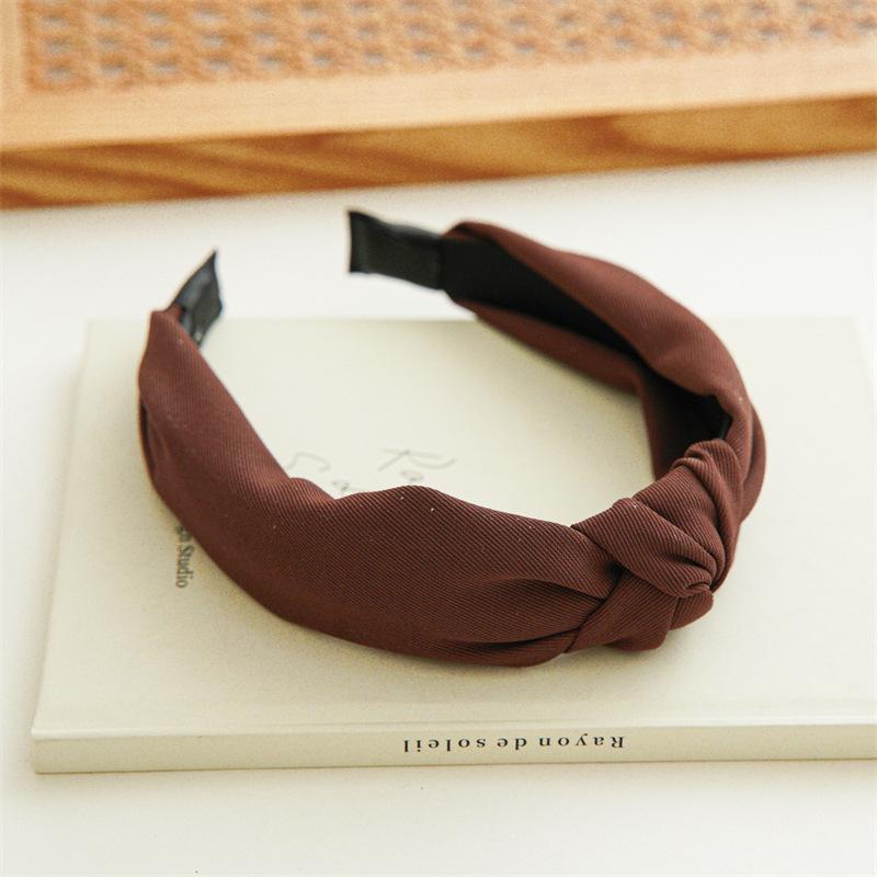 Minimalist Knot Wide Headband Fabric Hair Hoop Elegant Hair Accessory for Women Office Chic