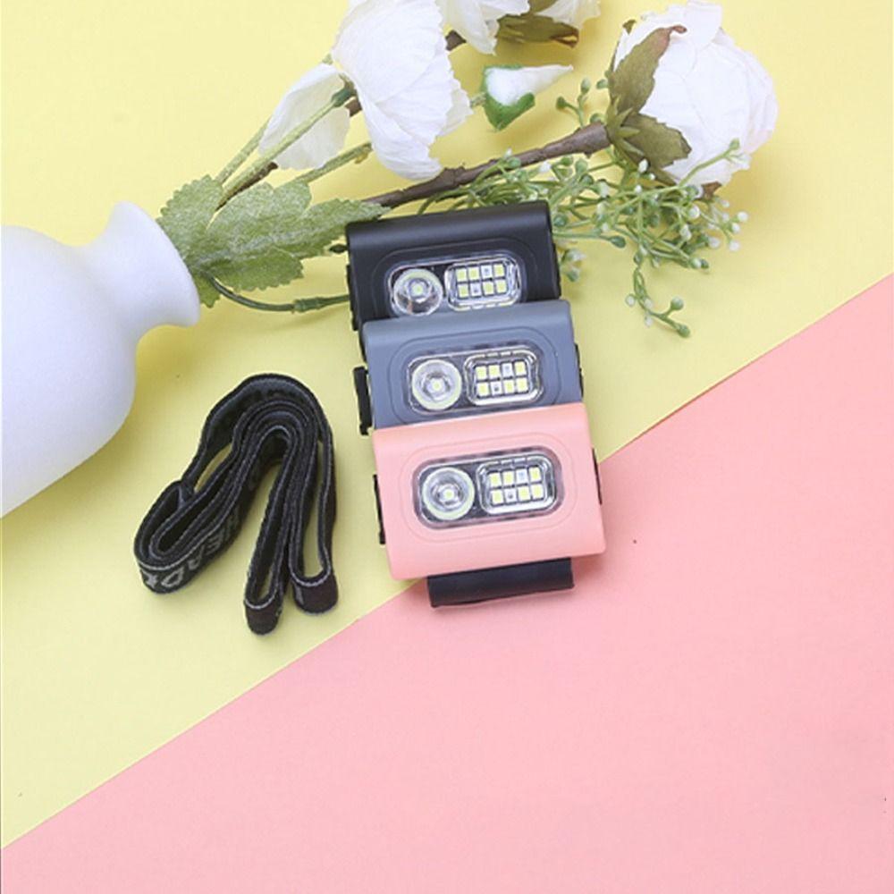 USB Rechargeable COB LED Headlight Strong Magnetic Clip High Visibility LED Running Light Waterproof Ultra-Long Duration