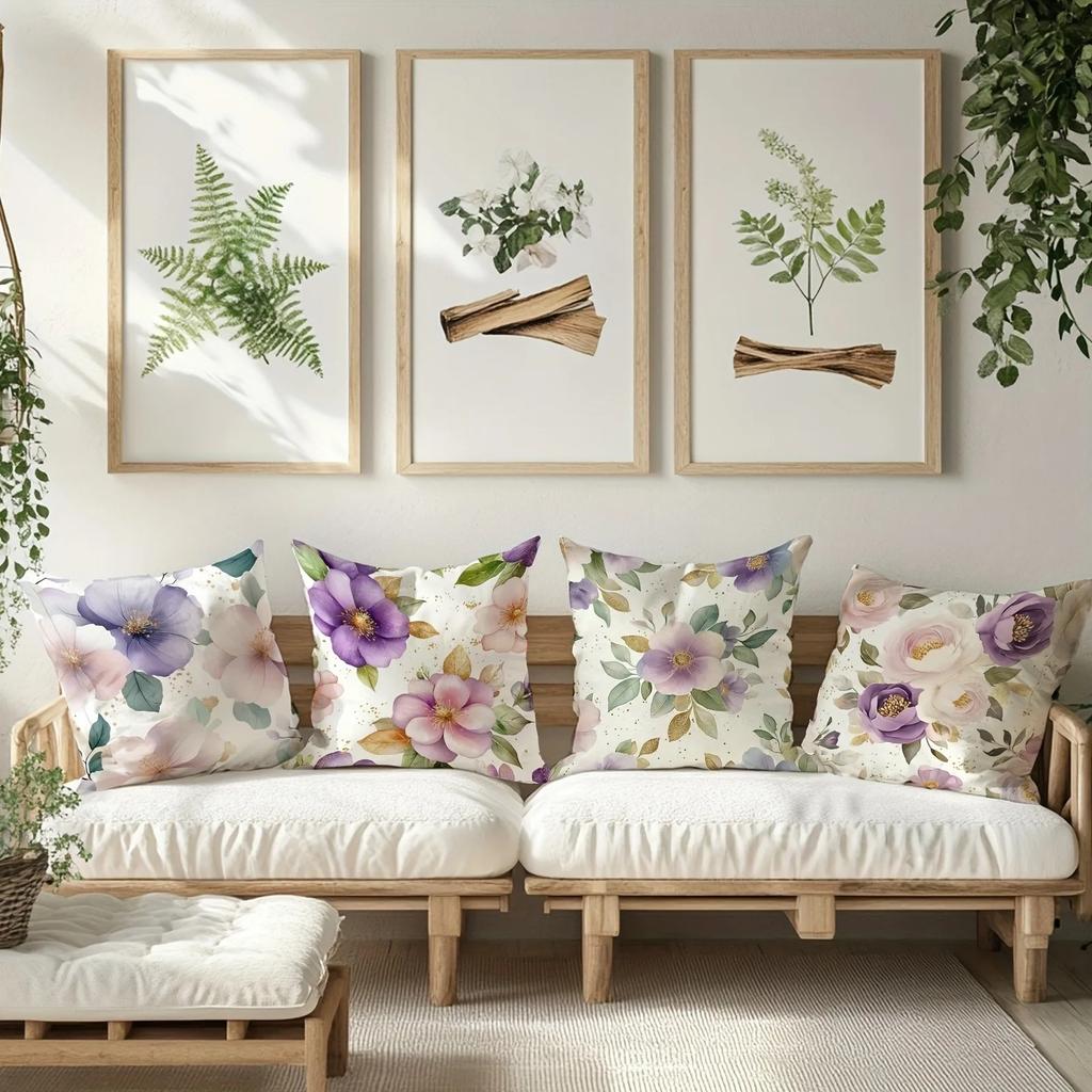 Home Decor Floral Patterned Cushion Covers For Elegant Decor Pattern Cushion Cover Suitable For Sofa Bedroom Car Pillow Cover