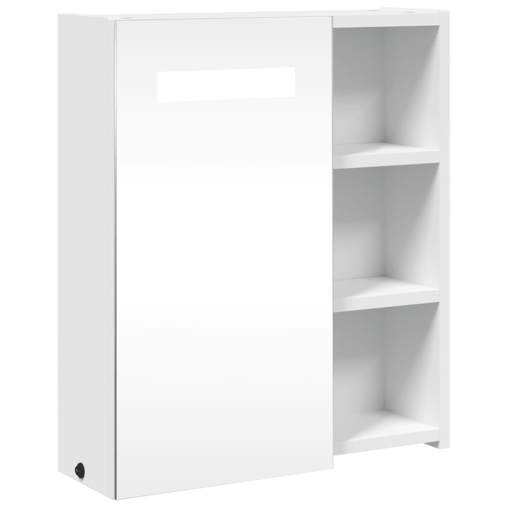 Vidaxl Bathroom Cabinet With Mirror And LED, White, 45X13X52 Cm