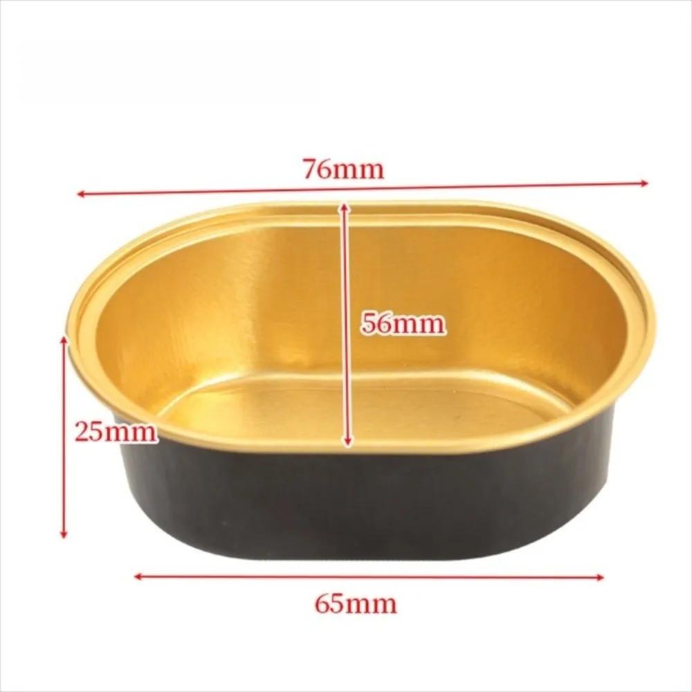 20Pcs New Aluminum Foil Baking Cups Party Tray Oval Cupcake Cups Gold Baking Muffin Box Birthday Cake Decor